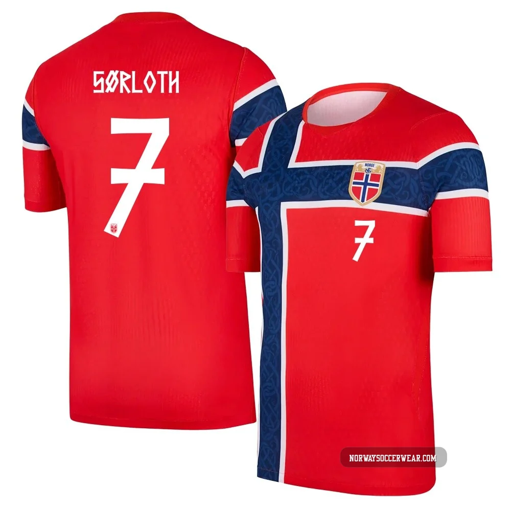 Alexander Sørloth ＃7 Norway National Team Replica Home World Cup 2026 Soccer Jersey - Youth Red