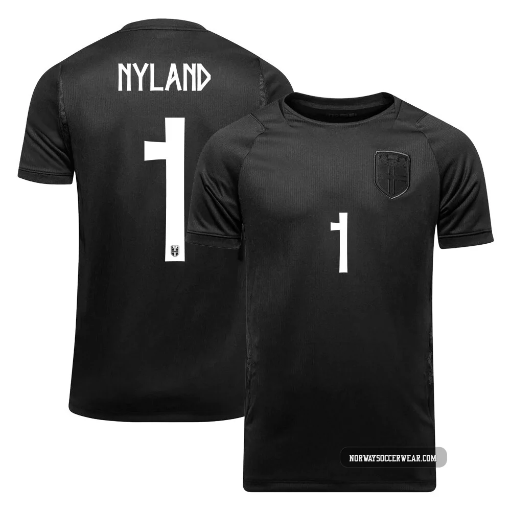 Ørjan Nyland ＃1 Norway National Team Replica Away World Cup 2026 Soccer Jersey - Men's Black